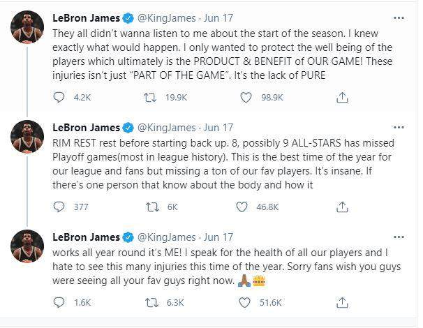 开云APP-詹姆斯对伤病问题如此敏感,因为他和湖人深受其害